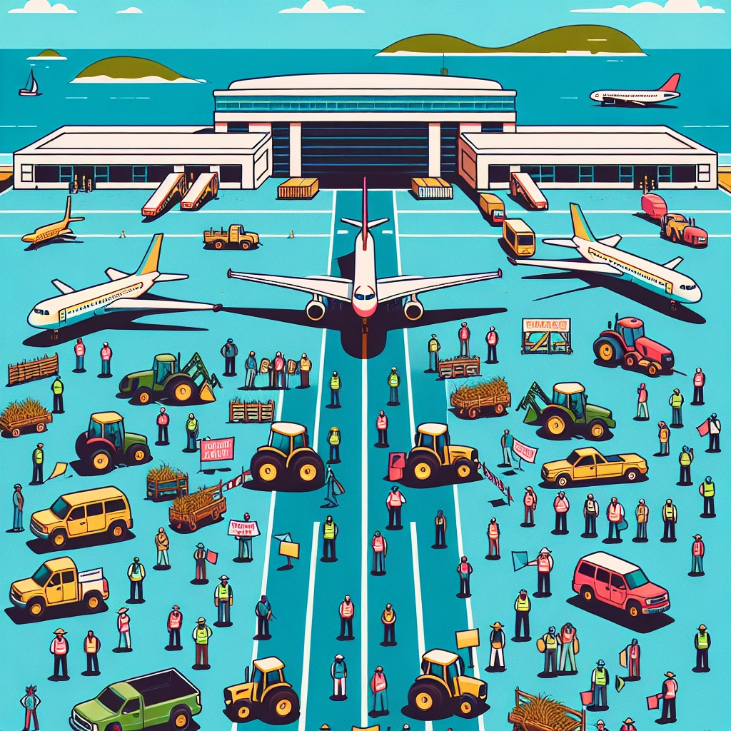 Bauernprotest auf Kreta legt Flughafen von Heraklion lahm