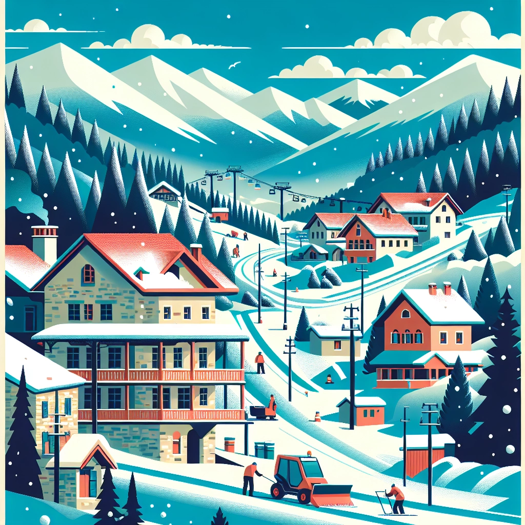 Erster Winterschnee verwandelt griechische Bergresorts