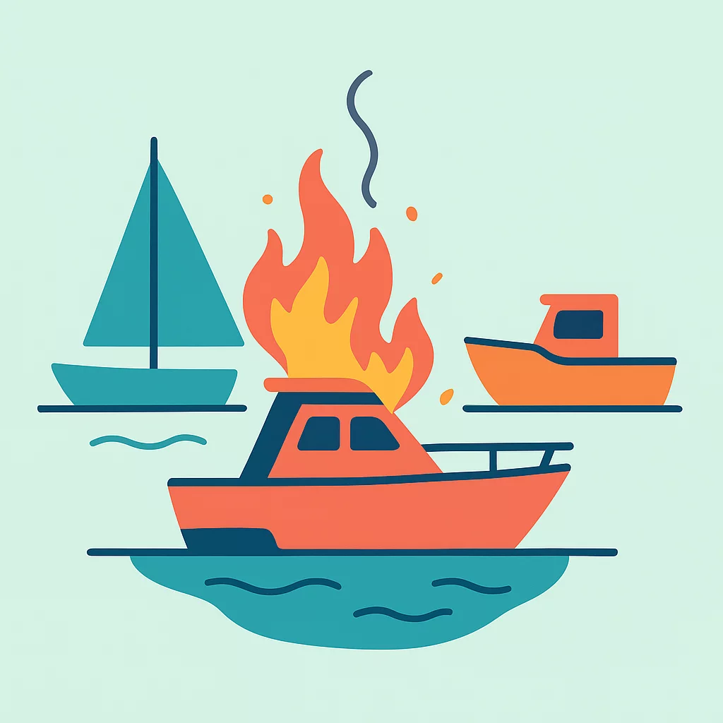 Feuer versenkt vier Yachten in der Marina von Piräus