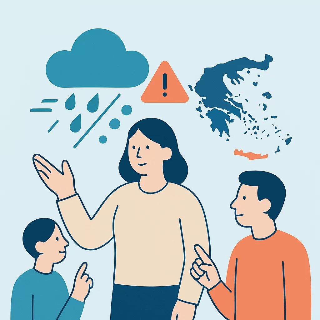 Heftige Unwetter und Hagelwarnungen in ganz Griechenland