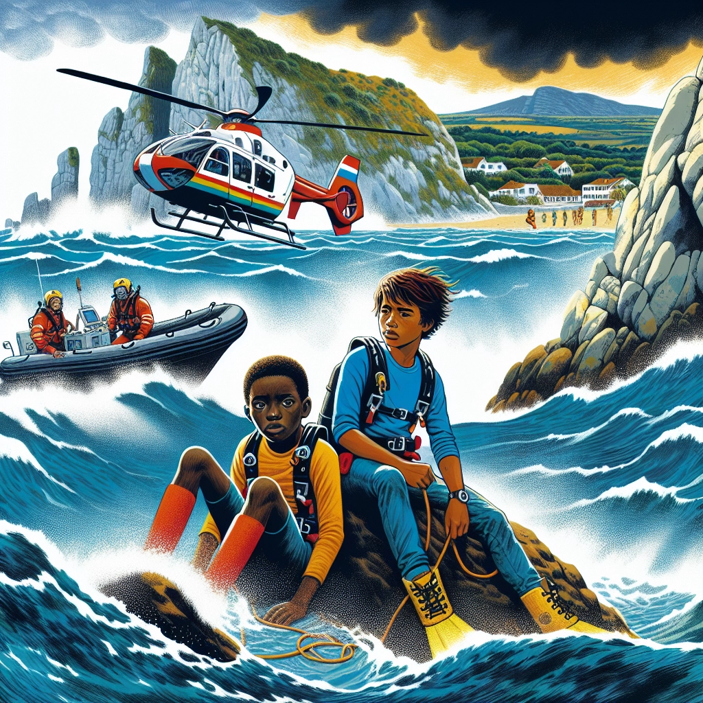 Junge Speerfischer von Felsen in Chalkidiki gerettet