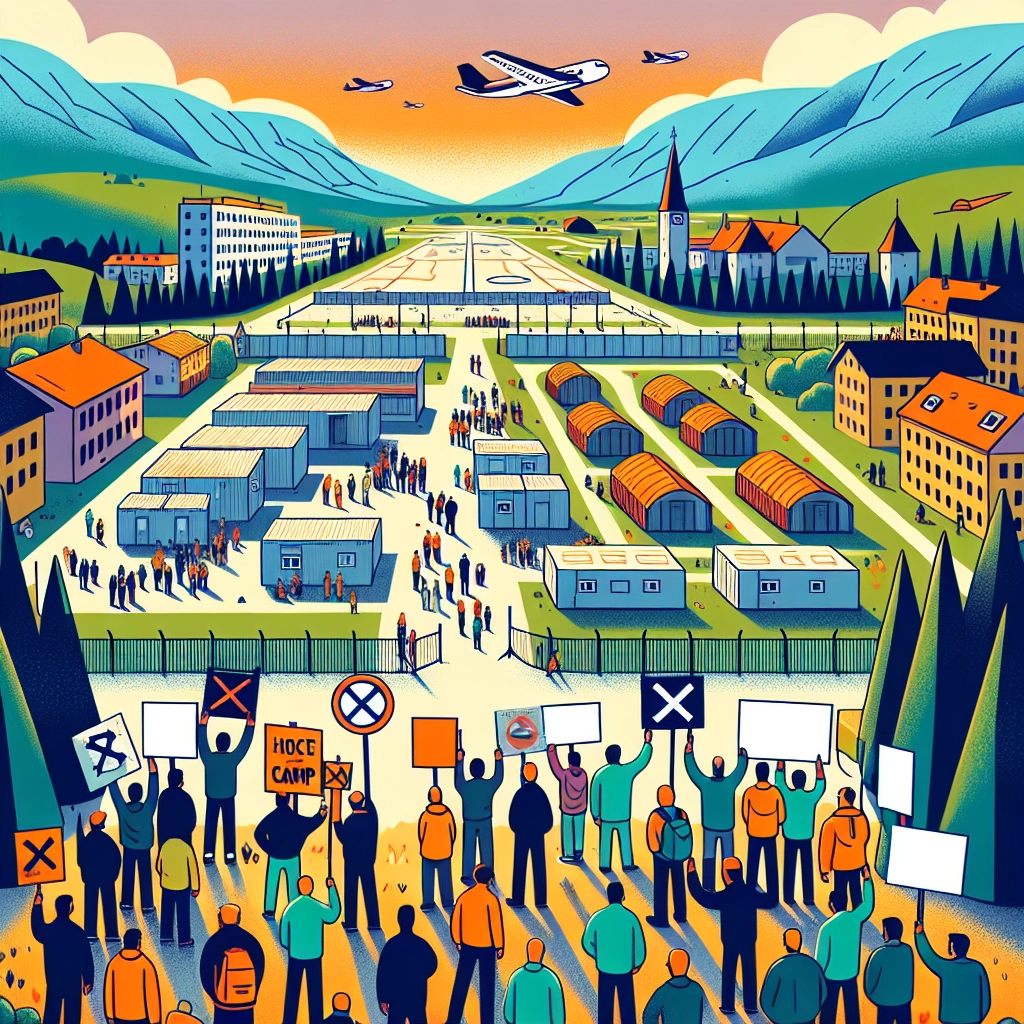 Protest in Lika gegen geplantes Migrantenzentrum in Željava