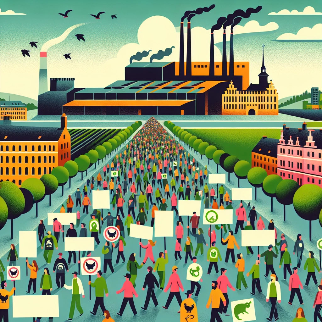 Protest in Zagreb gegen geplante Hähnchen-Megafarm bei Sisak