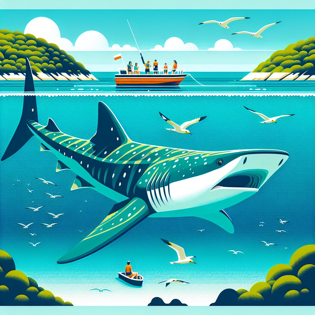 Riesiger Riesenhai vor der kroatischen Insel Cres gefilmt