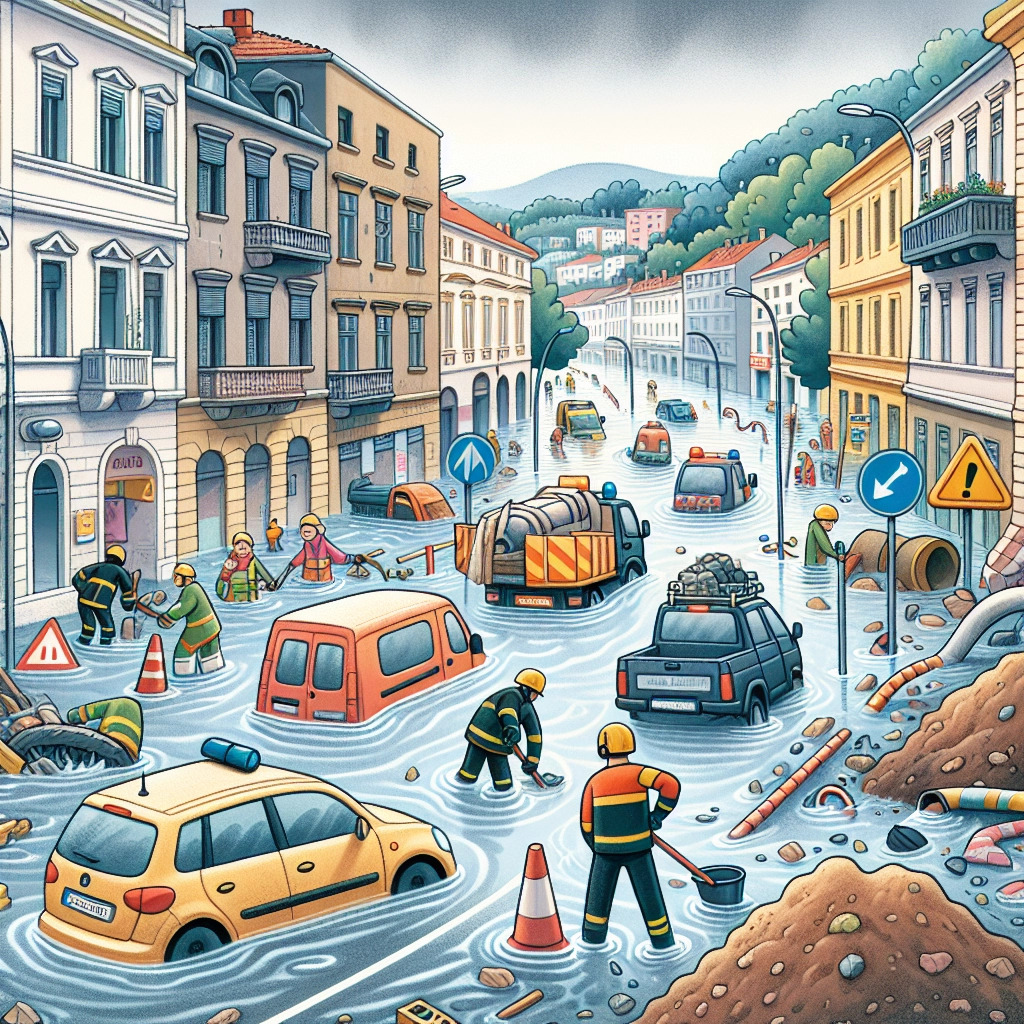 Schwere Überschwemmungen in Rijeka nach sintflutartigen Regenfällen