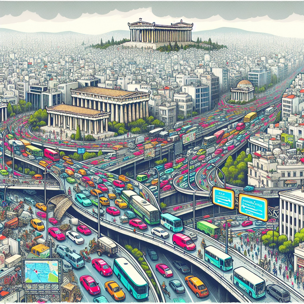 Schwerwiegende Verkehrsbehinderungen auf wichtigen Straßen Athens