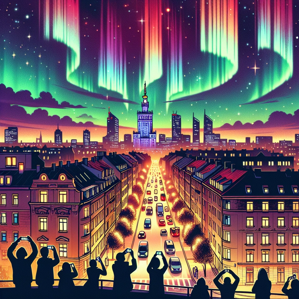 Seltene Polarlichter verzaubern den Himmel über Polen