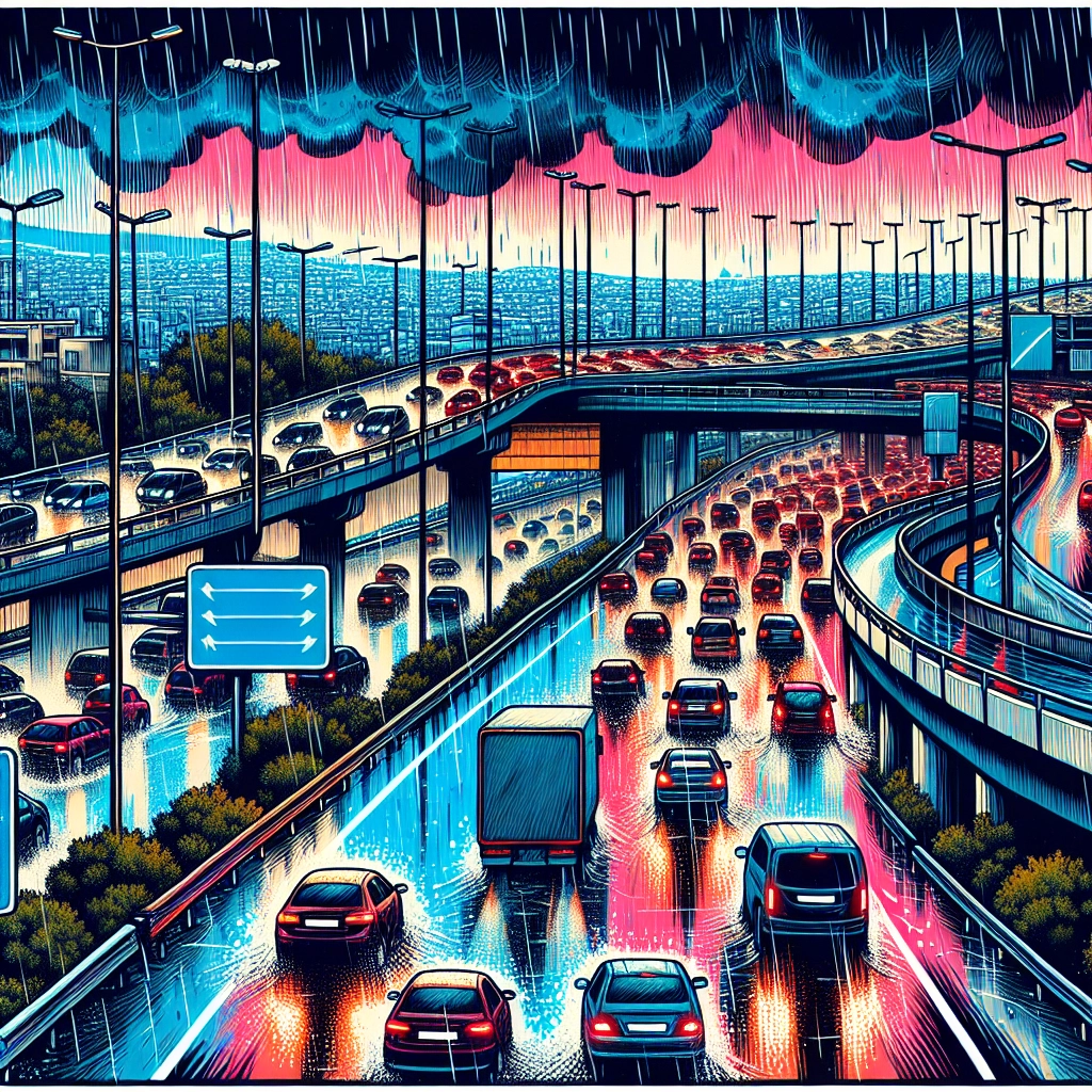 Unwetter löst schweres Verkehrschaos in Athen aus