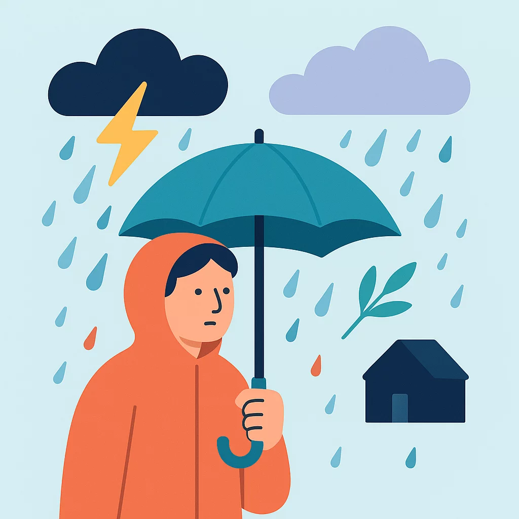 Unwetter mit Regen und Gewittern über Griechenland