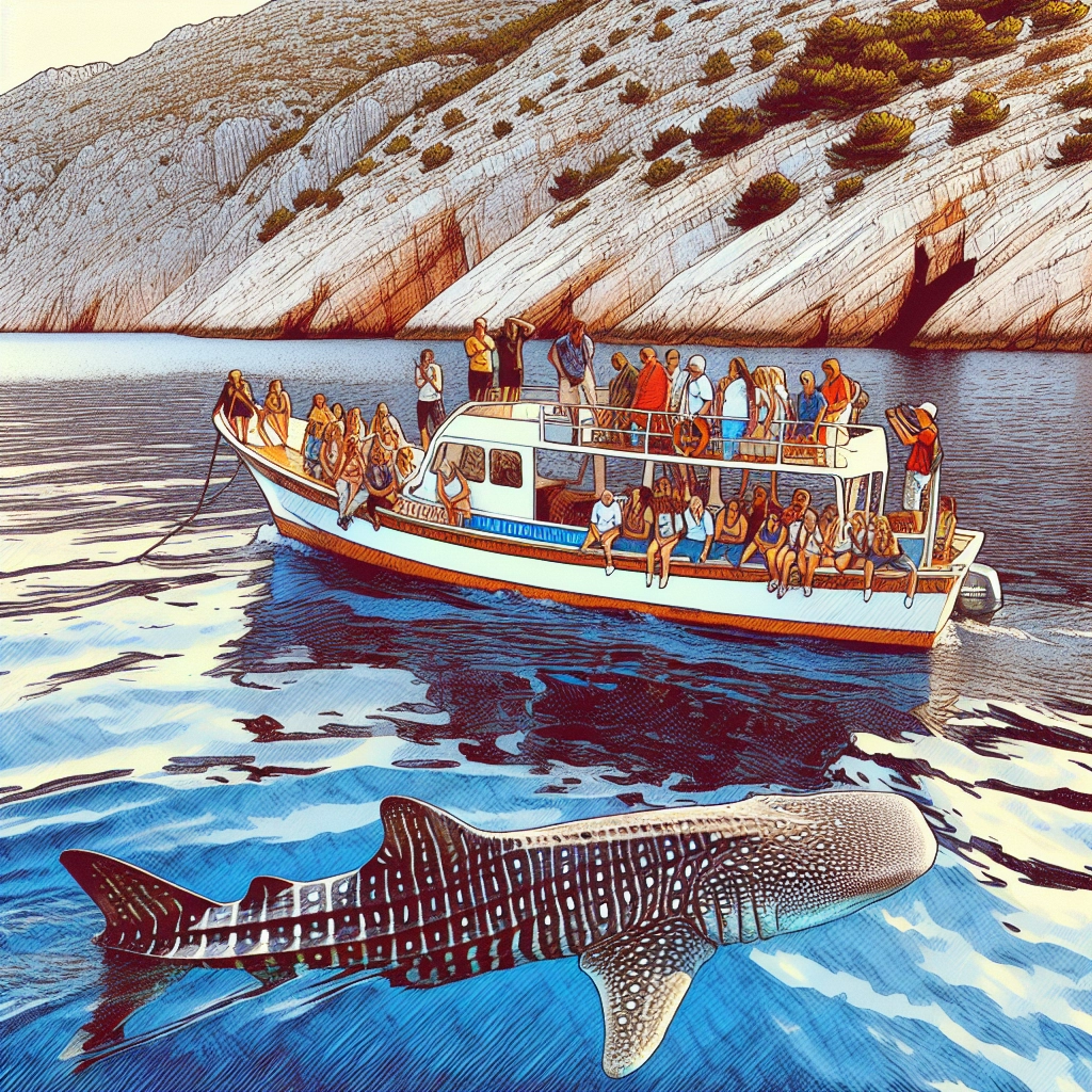 Walhai verblüfft Touristen vor der Küste von Pula